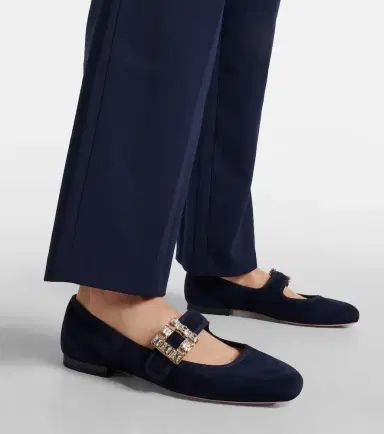 Roger Vivier Très Vivier suede Mary Jane flats | Thumbnail 6 Roger Vivier Très Vivier suede Mary Jane flats | Thumbnail 6