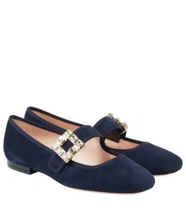 Roger Vivier Très Vivier suede Mary Jane flats | Thumbnail 1 Roger Vivier Très Vivier suede Mary Jane flats | Thumbnail 1