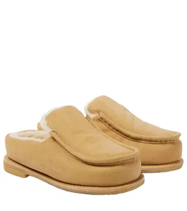 JW Anderson Shearling-lined suede mules | Thumbnail 1 JW Anderson Shearling-lined suede mules | Thumbnail 1