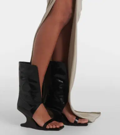 Rick Owens Ruched cotton jersey maxi skirt | Thumbnail 5