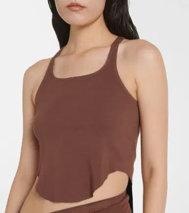 Rick Owens Cropped cotton jersey tank top | Thumbnail 3