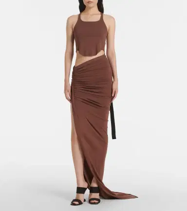 Rick Owens Cropped cotton jersey tank top | Thumbnail 4