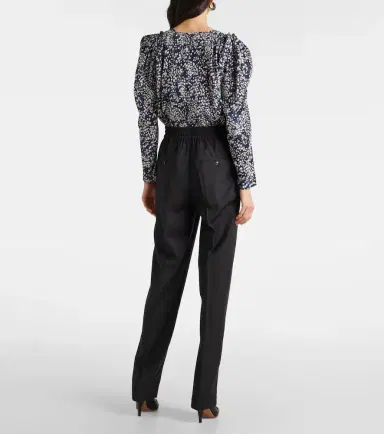 Isabel Marant Liska checked wool-blend straight pants | Thumbnail 4 Isabel Marant Liska checked wool-blend straight pants | Thumbnail 4
