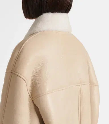 Isabel Marant Elanore shearling-trimmed leather coat | Thumbnail 3