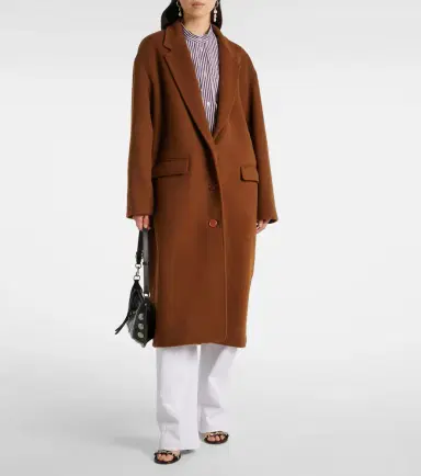 Isabel Marant Efezia wool, cashmere and silk coat | Thumbnail 2