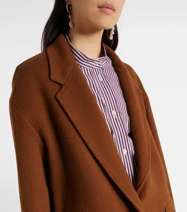 Isabel Marant Efezia wool, cashmere and silk coat | Thumbnail 5