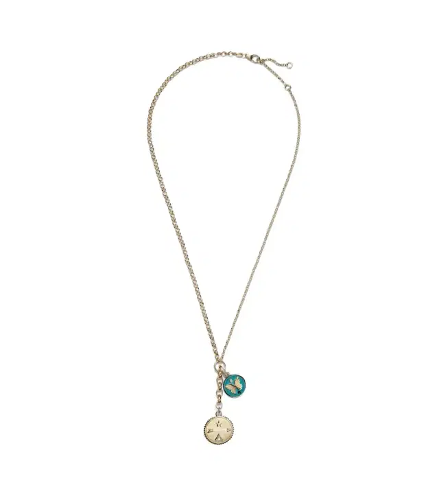 FoundRae Dream & Reverie 18kt gold charm necklace with diamonds
