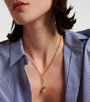 Foundrae Refined Clip 18kt gold chain necklace with diamonds | Thumbnail 4