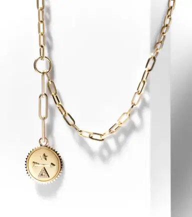 Foundrae Refined Clip 18kt gold chain necklace with diamonds | Thumbnail 6