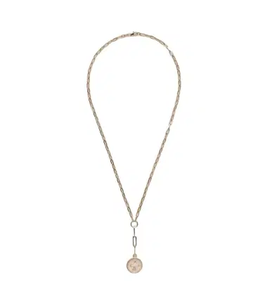 Foundrae Refined Clip 18kt gold chain necklace with diamonds | Thumbnail 1