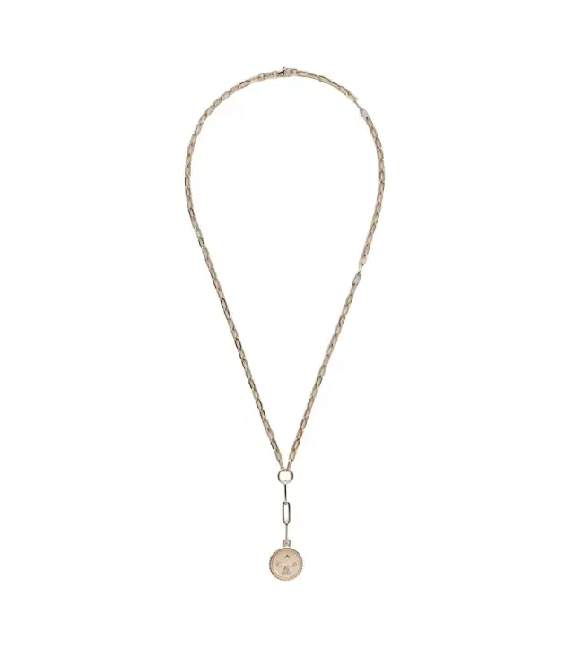 FoundRae Refined Clip 18kt gold chain necklace with diamonds