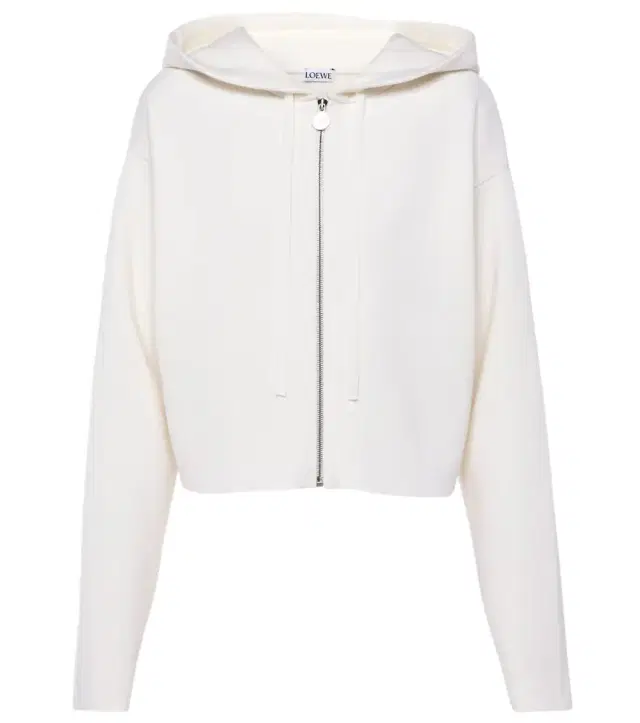 Loewe Anagram wool-blend zip-up hoodie