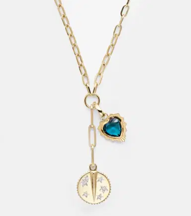 FoundRae Resilience & True Love 18kt gold charm necklace with diamonds | Thumbnail 6