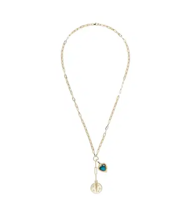 FoundRae Resilience & True Love 18kt gold charm necklace with diamonds | Thumbnail 1
