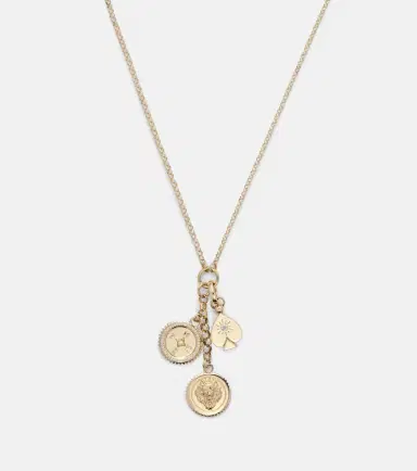 Foundrae 18kt gold pendant necklace with diamonds | Thumbnail 3