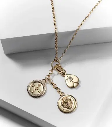 Foundrae 18kt gold pendant necklace with diamonds | Thumbnail 5