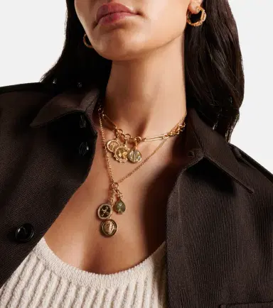 Foundrae 18kt gold pendant necklace with diamonds | Thumbnail 6
