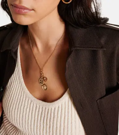 Foundrae 18kt gold pendant necklace with diamonds | Thumbnail 7
