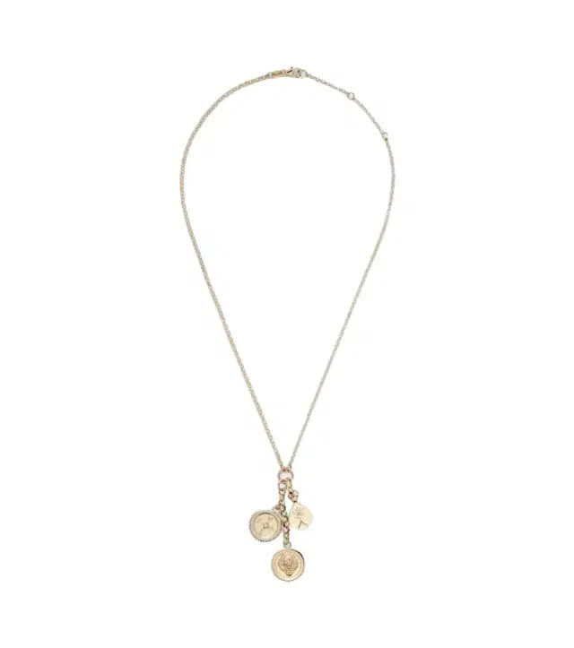 FoundRae 18kt gold pendant necklace with diamonds