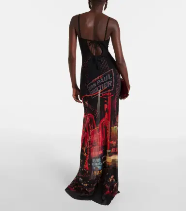 Jean Paul Gaultier Printed mesh slip dress | Thumbnail 4