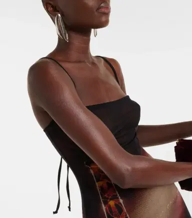 Jean Paul Gaultier Printed mesh slip dress | Thumbnail 6
