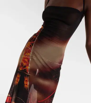 Jean Paul Gaultier Printed mesh slip dress | Thumbnail 7