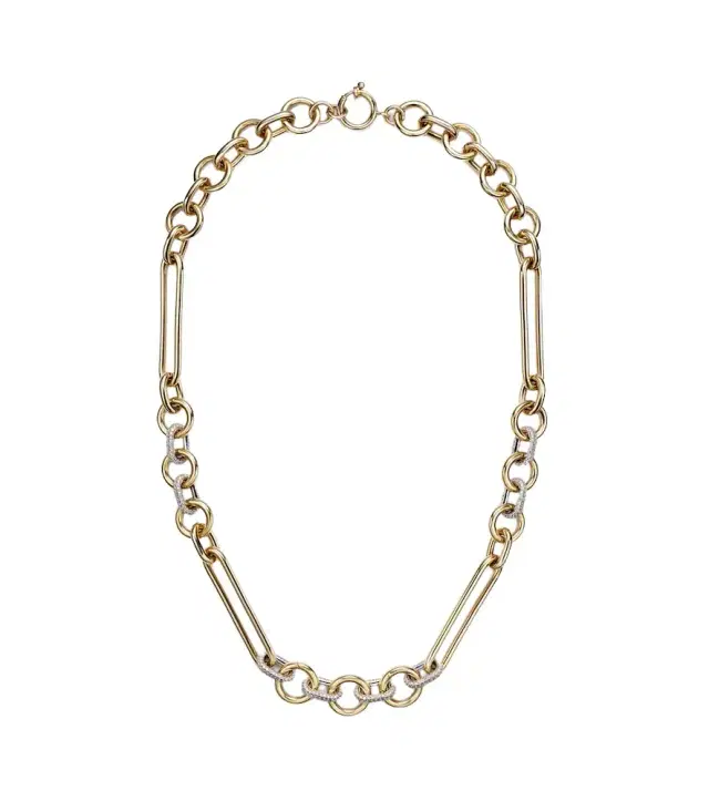 FoundRae 18kt gold chain necklace with diamonds
