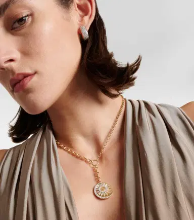 FoundRae Balance 18kt gold chain necklace with diamonds | Thumbnail 6