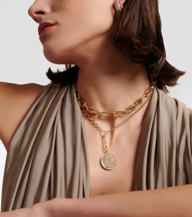 FoundRae Balance 18kt gold chain necklace with diamonds | Thumbnail 7