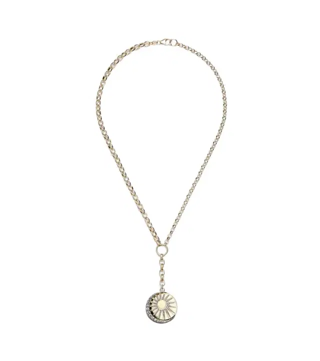 FoundRae Balance 18kt gold chain necklace with diamonds