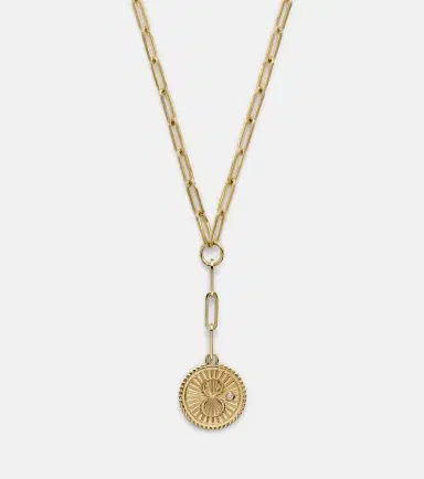 FoundRae Karma Clip 18kt gold chain necklace with diamonds | Thumbnail 5