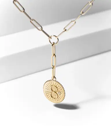 FoundRae Karma Clip 18kt gold chain necklace with diamonds | Thumbnail 6