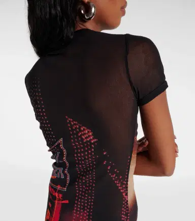 Jean Paul Gaultier Pigalle printed mesh minidress | Thumbnail 3