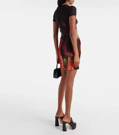 Jean Paul Gaultier Pigalle printed mesh minidress | Thumbnail 5