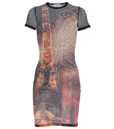 Jean Paul Gaultier Pigalle printed mesh minidress | Thumbnail 1