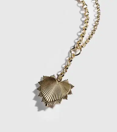 FoundRae Oversized Love Token 18kt gold chain necklace | Thumbnail 5