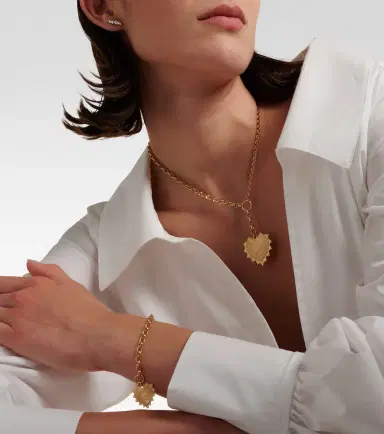 FoundRae Oversized Love Token 18kt gold chain necklace | Thumbnail 6