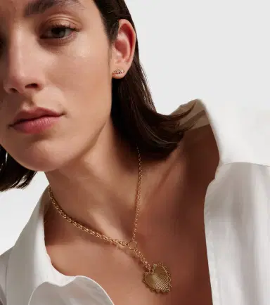 FoundRae Oversized Love Token 18kt gold chain necklace | Thumbnail 7