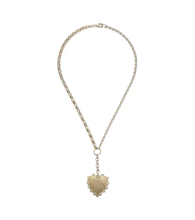 FoundRae Oversized Love Token 18kt gold chain necklace