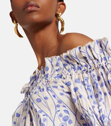 Agua by Agua Bendita Urucu off-shoulder blouse | Thumbnail 4
