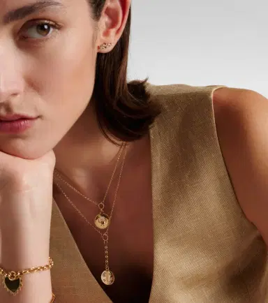 Foundrae Protection 18kt gold chain necklace with diamonds | Thumbnail 3