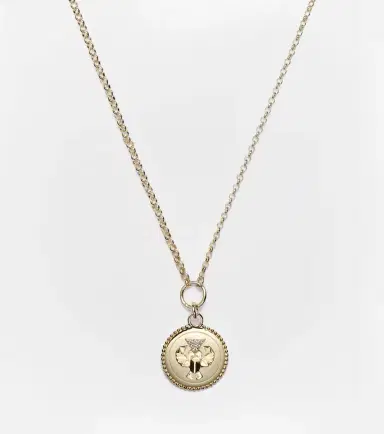 Foundrae Protection 18kt gold chain necklace with diamonds | Thumbnail 4