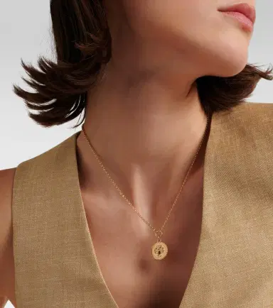 Foundrae Protection 18kt gold chain necklace with diamonds | Thumbnail 6