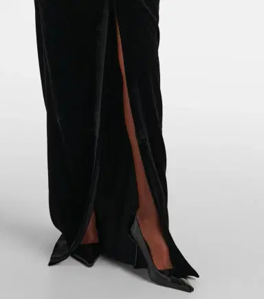 Alessandra Rich Bow-detail off-shoulder velvet gown | Thumbnail 5