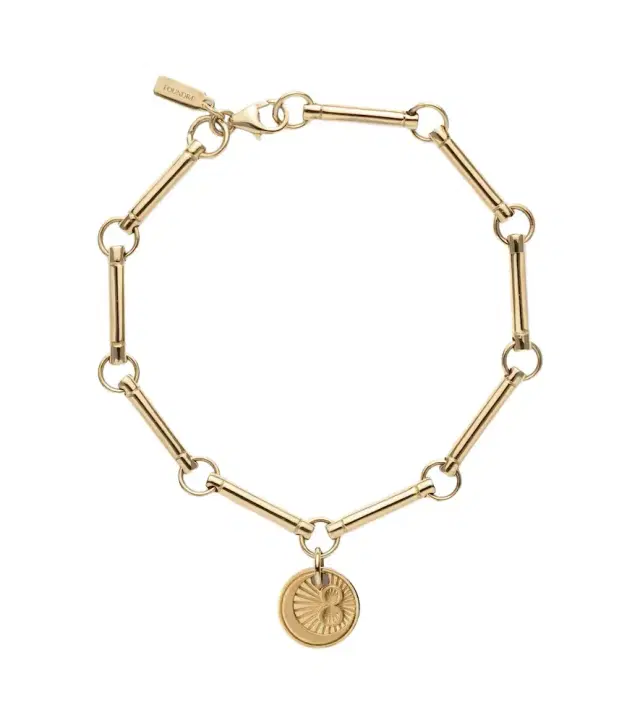 Karma 18kt yellow gold chain bracelet