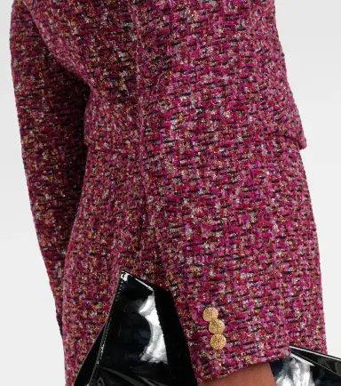 Alessandra Rich Sequined cropped tweed blazer | Thumbnail 5