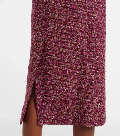 Alessandra Rich Sequined tweed midi skirt | Thumbnail 5