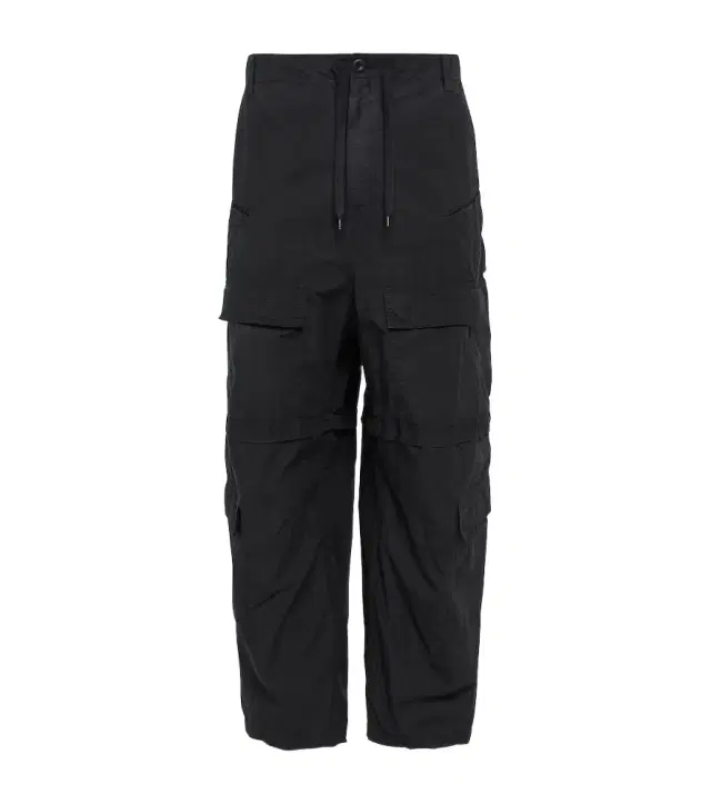 Wide cotton-blend cargo pants