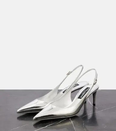 Dolce & Gabbana Metallic leather slingback pumps | Thumbnail 3 Dolce & Gabbana Metallic leather slingback pumps | Thumbnail 3