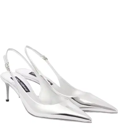 Dolce & Gabbana Metallic leather slingback pumps | Thumbnail 1 Dolce & Gabbana Metallic leather slingback pumps | Thumbnail 1
